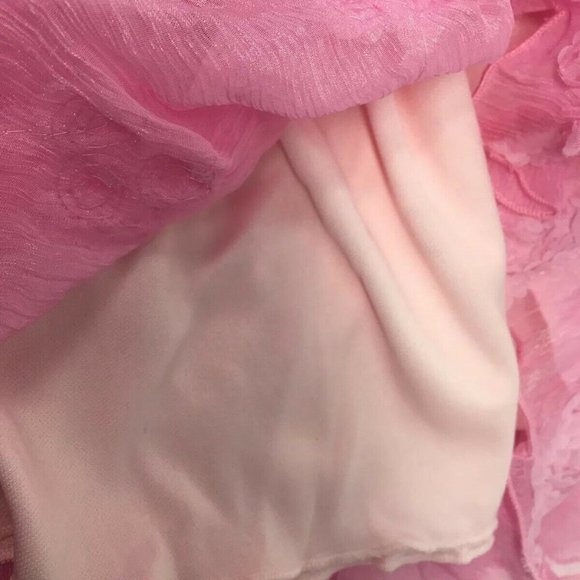 Lipstik Girls Pink Sleeveless Floral Ruffle Dress - Picture 7 of 8